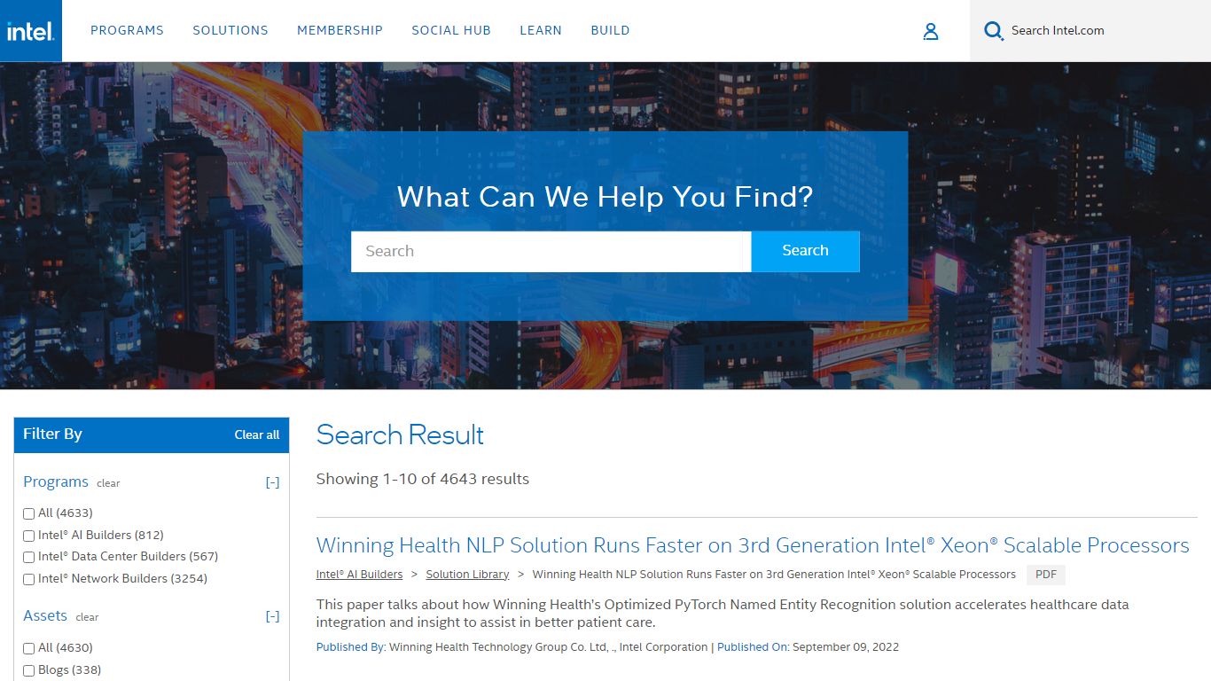 Intel® Builders - Advanced Search